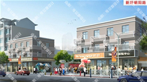 北段西侧W13-12建筑改造后透视图